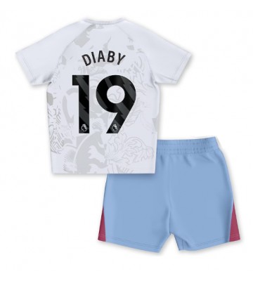 Aston Villa Moussa Diaby #19 Segunda Equipación Niños 2023-24 Manga Corta (+ Pantalones cortos)